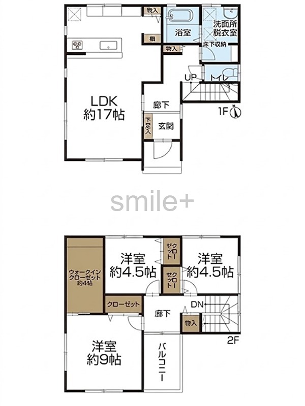 岡山市東区広谷戸建｜カバヤ施工 間取図・土地図
