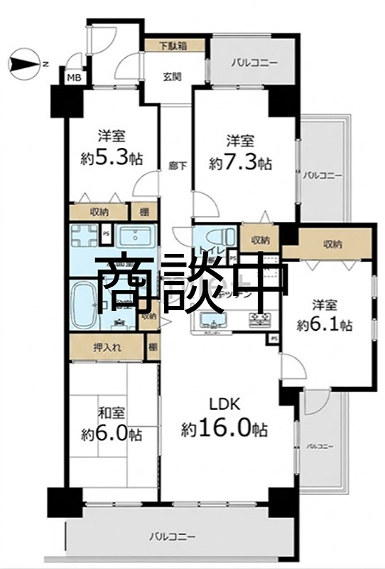 サーパスシティ大供 間取図・土地図