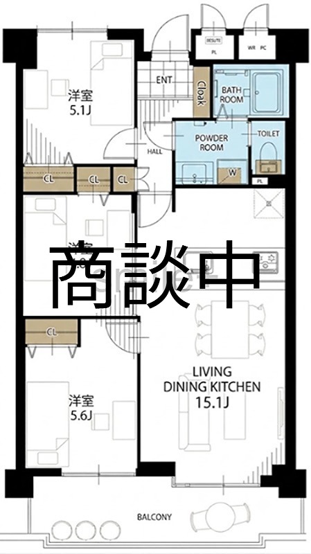 ライオンズマンション南中央町 間取図・土地図