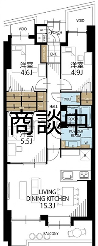 サーパス東古松 間取図・土地図