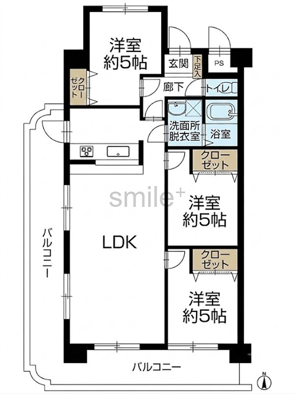 シティコーポ青江 間取図・土地図