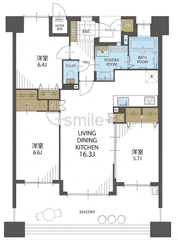 ポレスターガーデンシティ清心｜ぐるぐる動かせる360度パノラマ写真付き 間取図・土地図