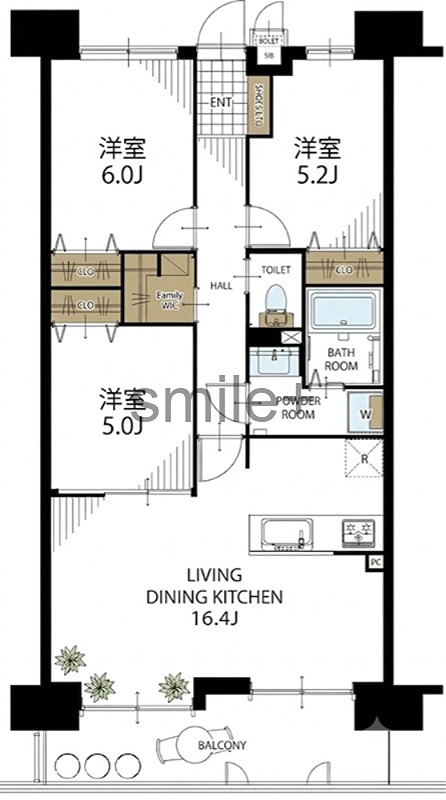 リベール厚生町 間取図・土地図