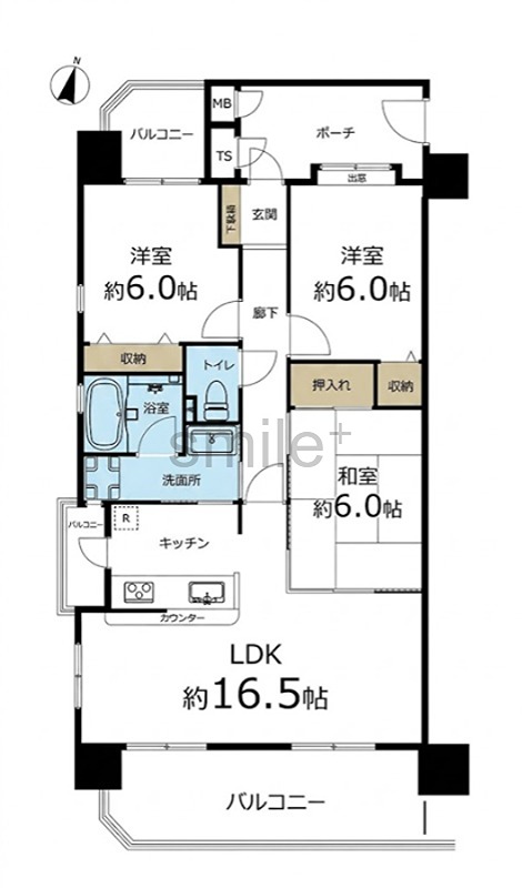 ダイアパレスサンポート高松 間取図・土地図