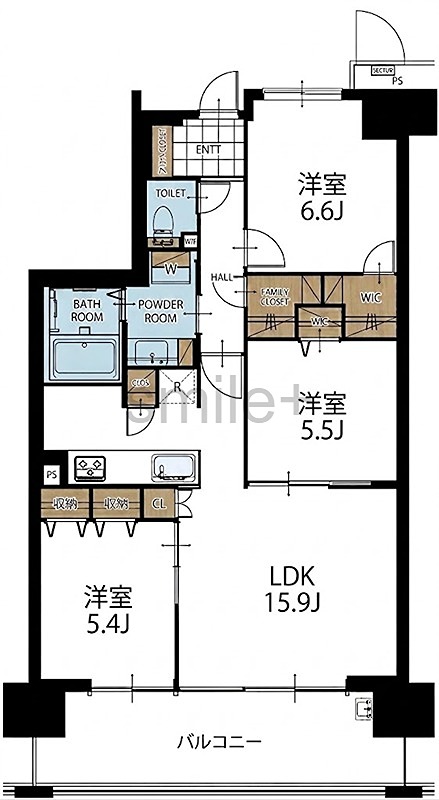 ポレスター西古松 間取図・土地図
