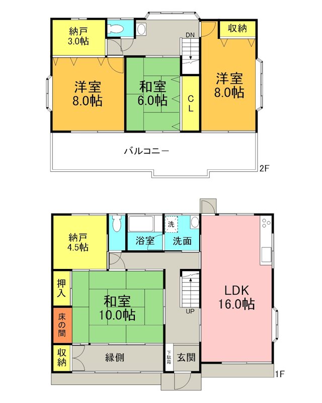 青梅市今井２丁目 中古戸建 間取図・土地図