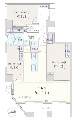 東京都昭島市玉川町１丁目2-1 間取図・土地図