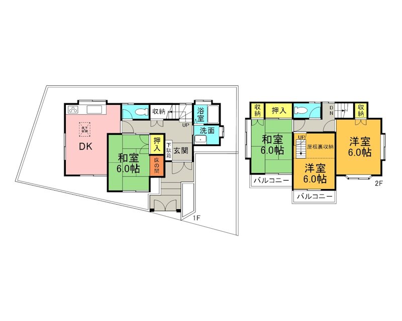 青梅市御岳本町345 / 中古戸建 間取図・土地図