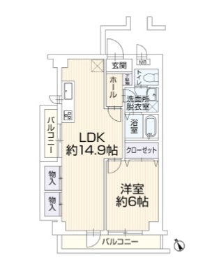 ベルコート東中神 ６階 / 中古マンション 間取図・土地図