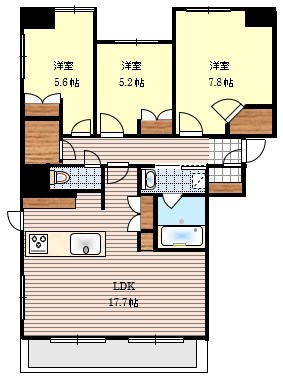 パークホームズ警固本通り 間取図・土地図