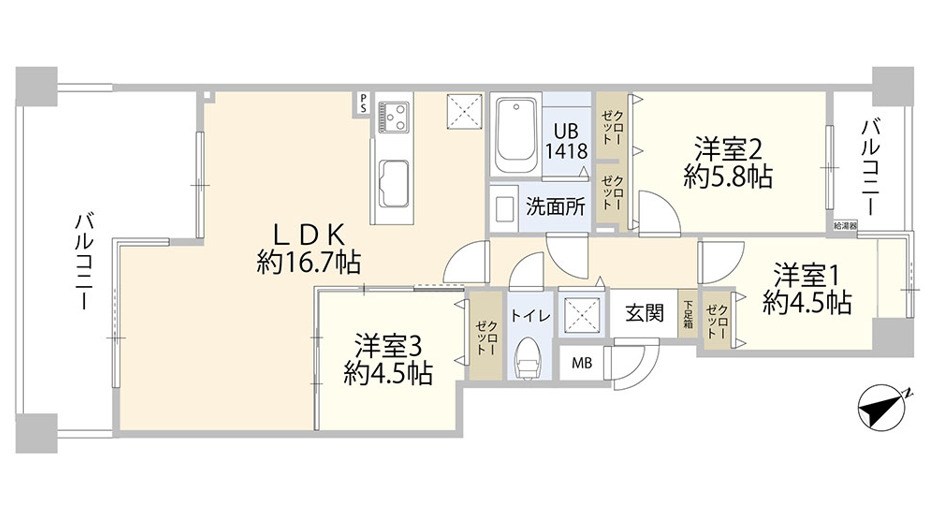 福岡県福岡市東区香椎浜１丁目7-3 間取図・土地図