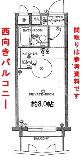 ロマネスク西新第2 間取図・土地図