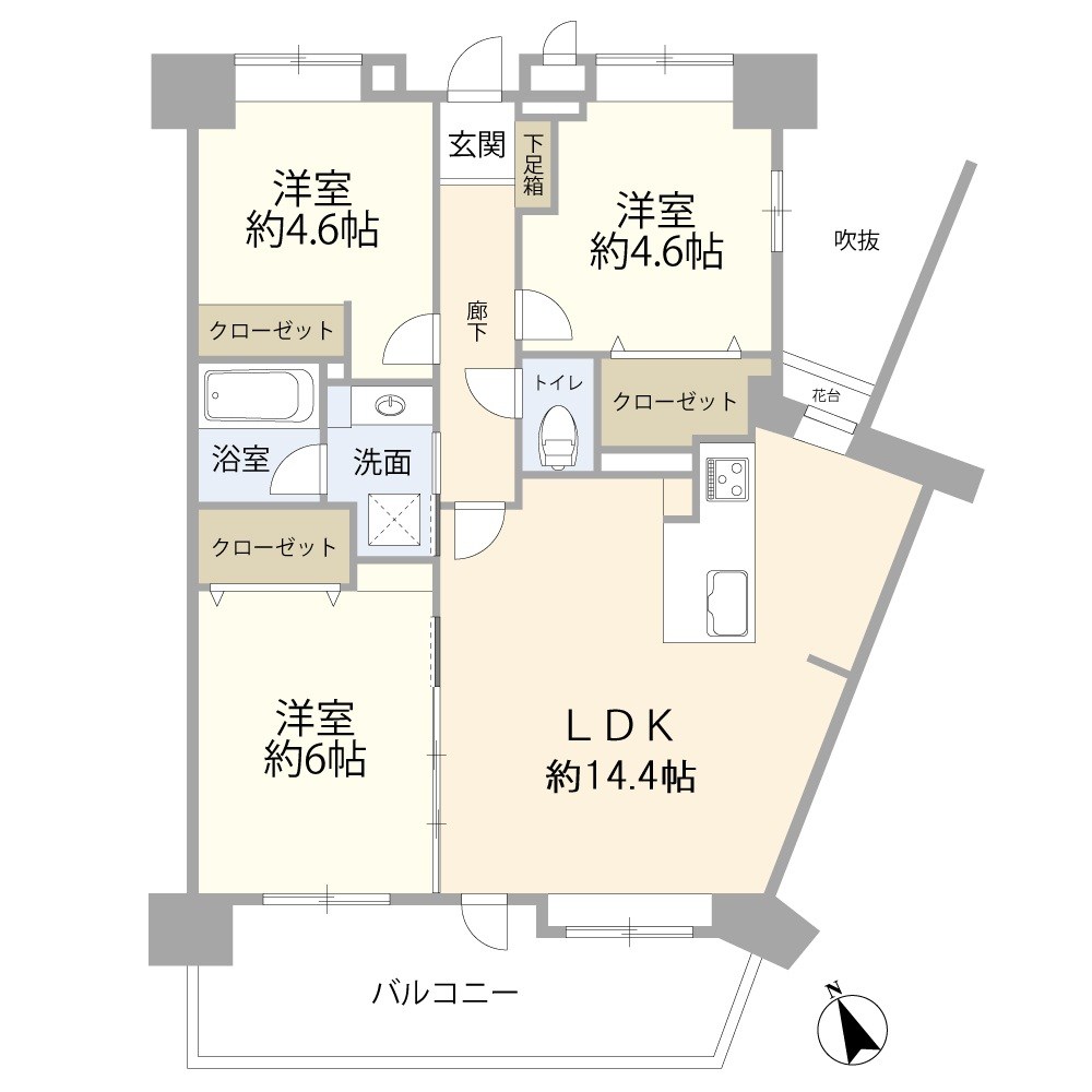 JGMベリテュード箱崎公園セカンドステージ 間取図・土地図