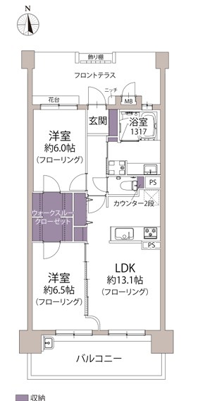 コスモ大手門 間取図・土地図