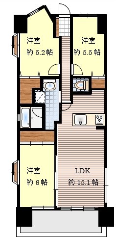 アーバンパレスアクス大濠 間取図・土地図