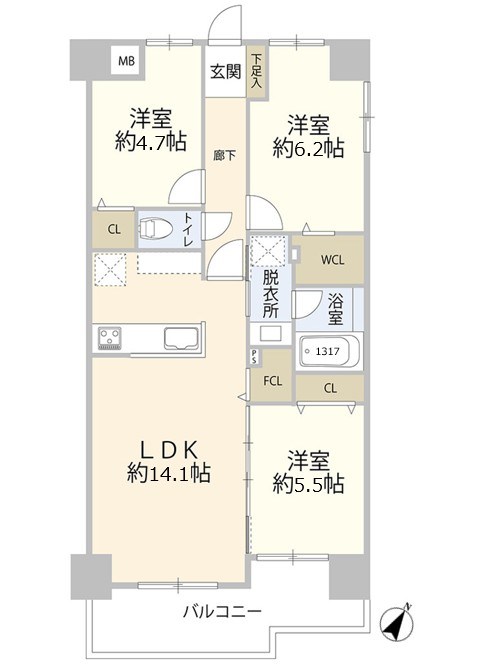 藤和シティコープ平尾駅前 間取図・土地図