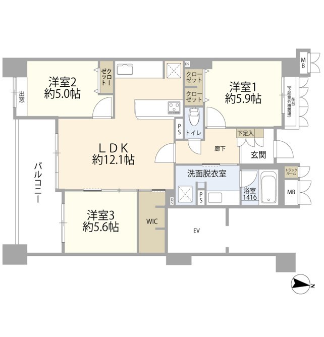 グランドメゾン鳥飼 間取図・土地図