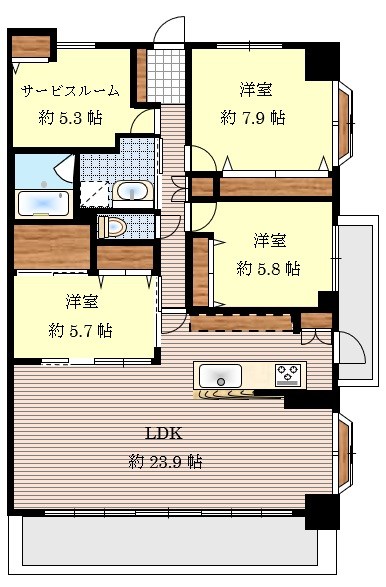 グランドール小笹 間取図・土地図
