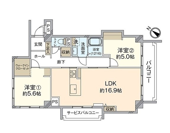 平尾パインマンション 間取図・土地図