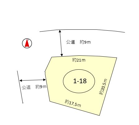 知多郡南知多町大字片名字浜山1番18 間取図・土地図