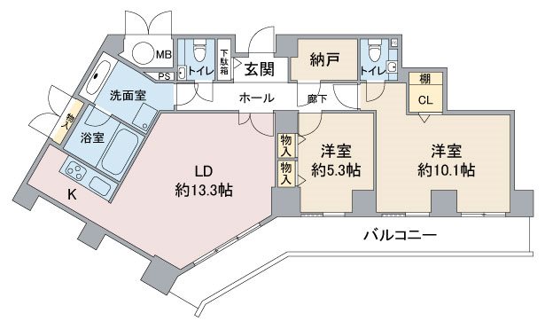 チッタ・ナポリＡ棟 間取図・土地図