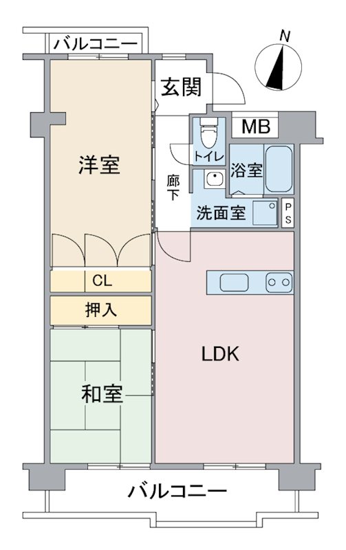 グリーンコーポ東一社B棟 間取図・土地図