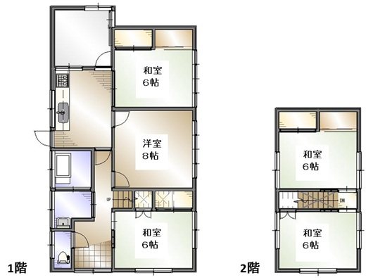 酒田市若宮町一丁目 間取り図