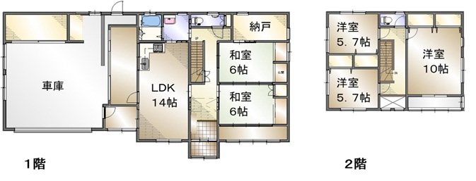 酒田市曙町二丁目 間取り図