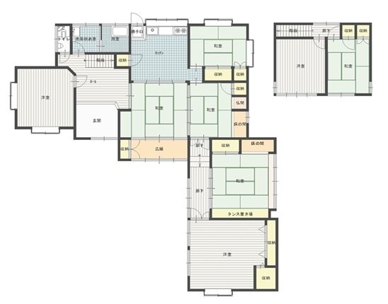 鶴岡市文園町中古住宅 間取り図