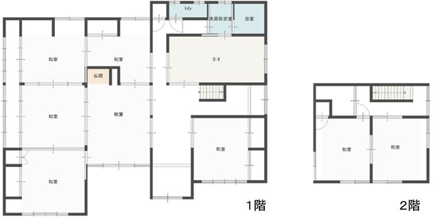 酒田市保岡字村添 間取り図