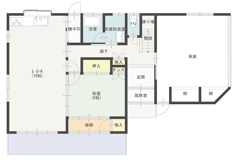 鶴岡市日枝字宮脇 間取り図