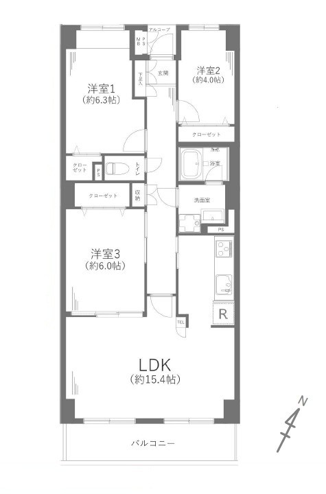 エクセル宮前平 間取図・土地図