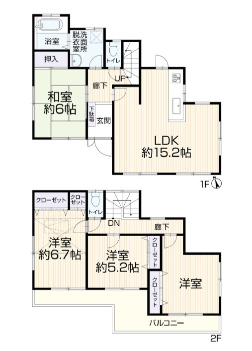 川崎市宮前区潮見台戸建 間取図・土地図
