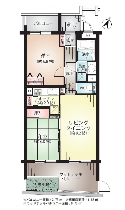 ワコーレ柿生 間取図・土地図