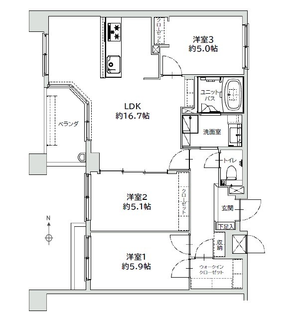 クオス宮崎台 間取図・土地図