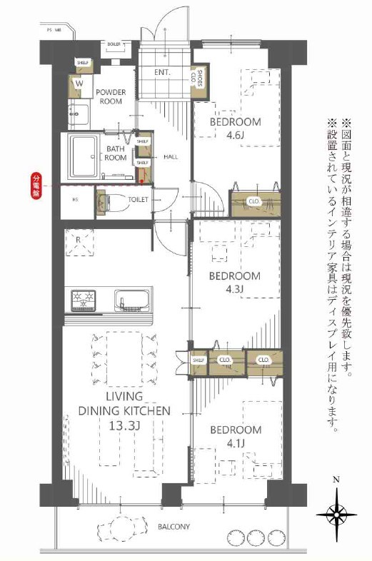 川崎セントラルコーポ 間取図・土地図