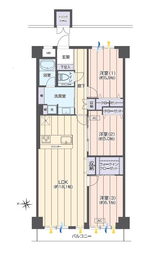 ライオンズマンション登戸第2 間取図・土地図