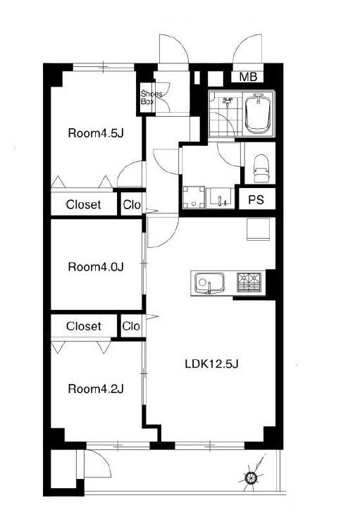 しらとり台住宅2号棟 間取図・土地図