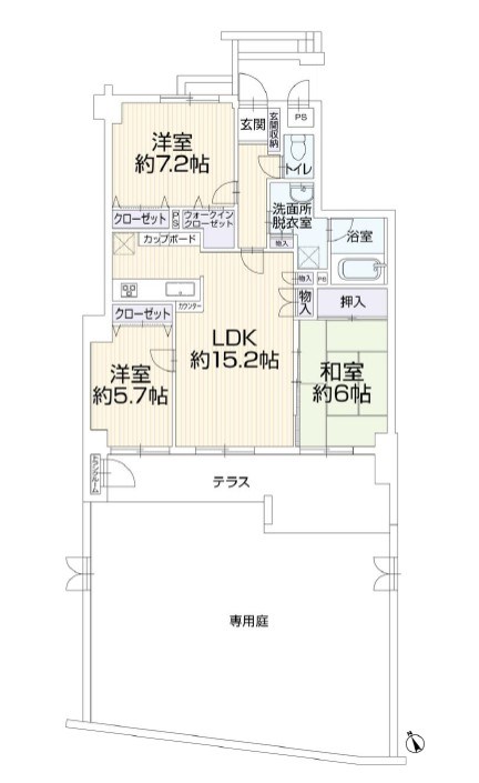 レリアコート中野島 間取図・土地図