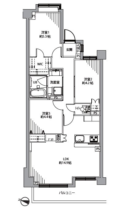 コスモ久地 間取図・土地図