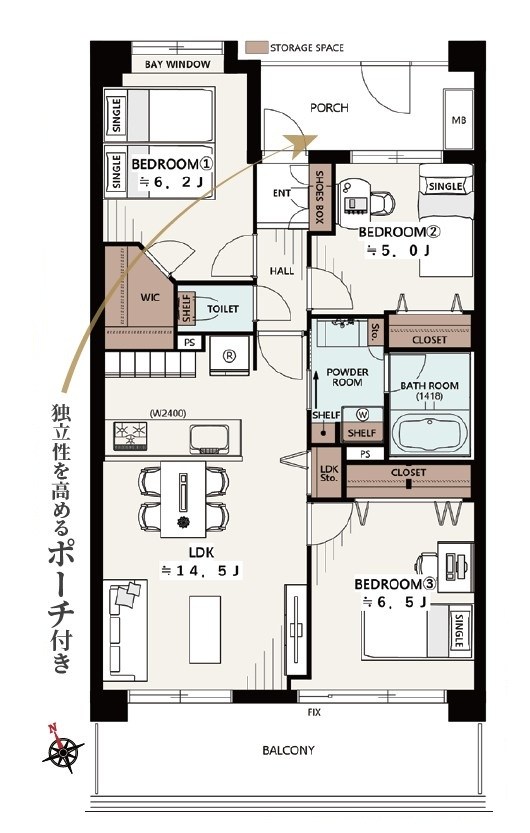 セボンコリネールエストエール 間取図・土地図