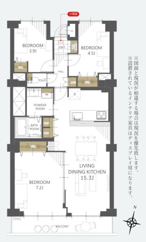 メゾンドール多摩川 間取図・土地図