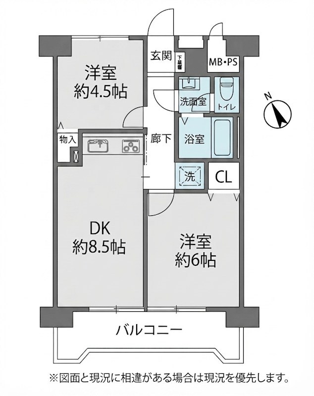 角栄多摩川ハイホーム 間取図・土地図