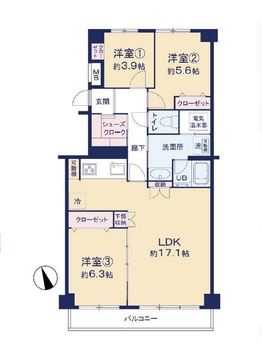 ライオンズマンション宮崎台 間取図・土地図