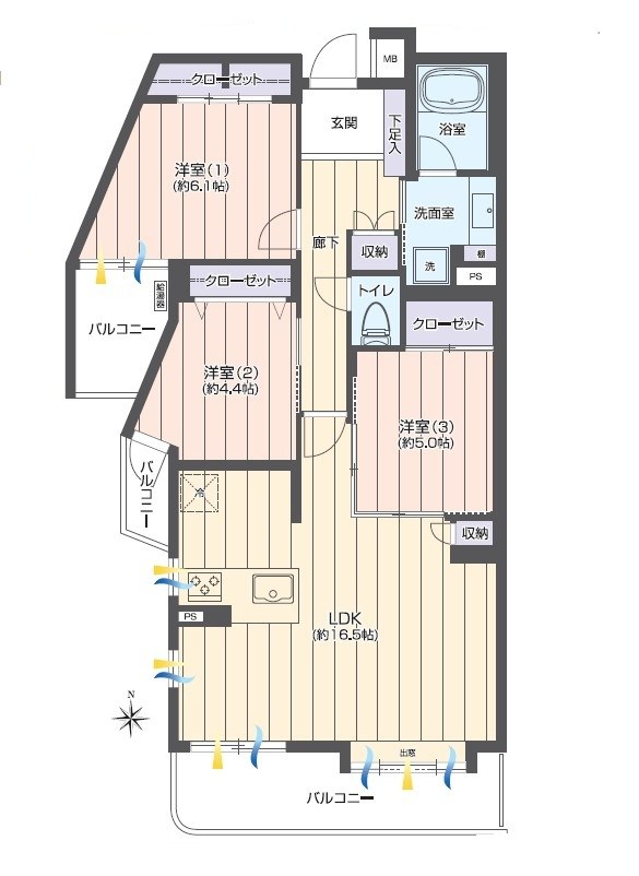 シーアイマンション鷺沼 間取図・土地図