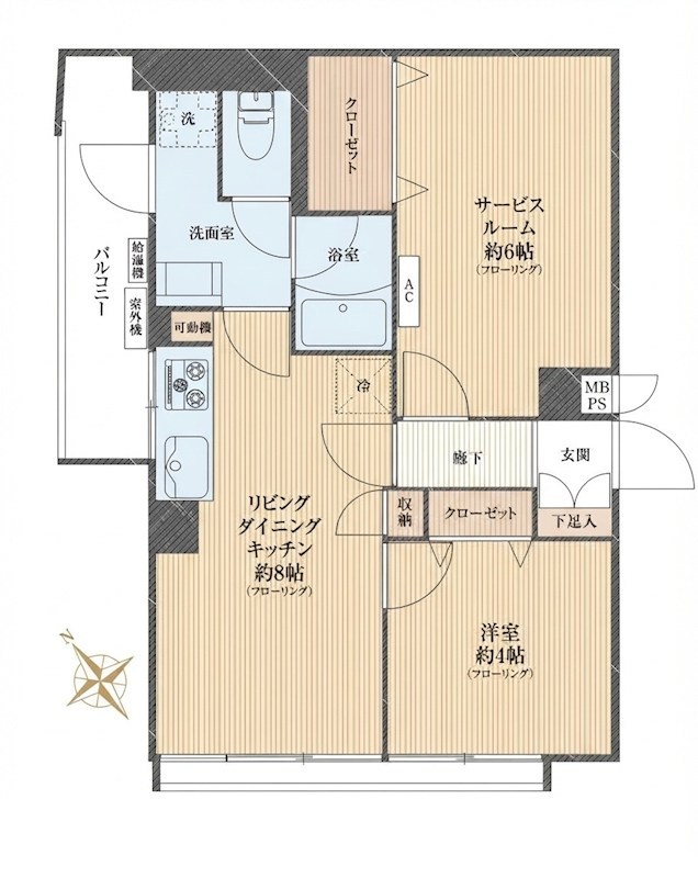 コアメゾン川崎 間取図・土地図