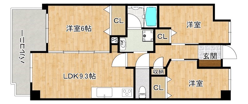 アンピール今宿 間取り図