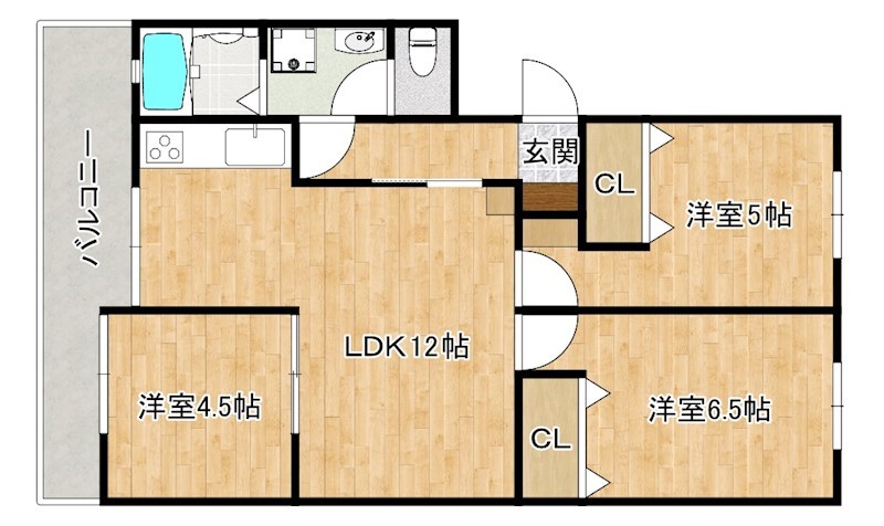 原西団地1号棟 間取り図