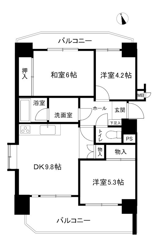 愛知県名古屋市天白区平針２丁目 間取図・土地図