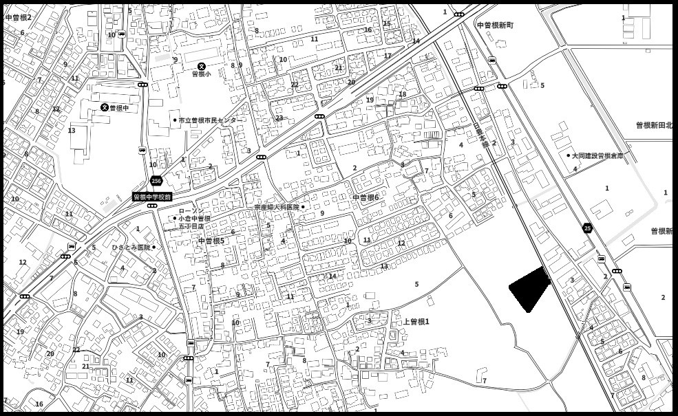 上曽根一丁目土地 間取図・土地図